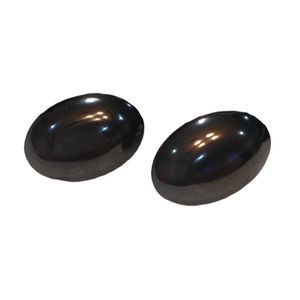Vintage Hematite Oval Earrings